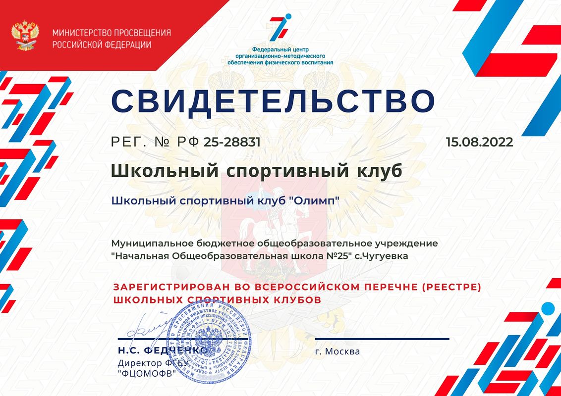 Школьный спортивный клуб.